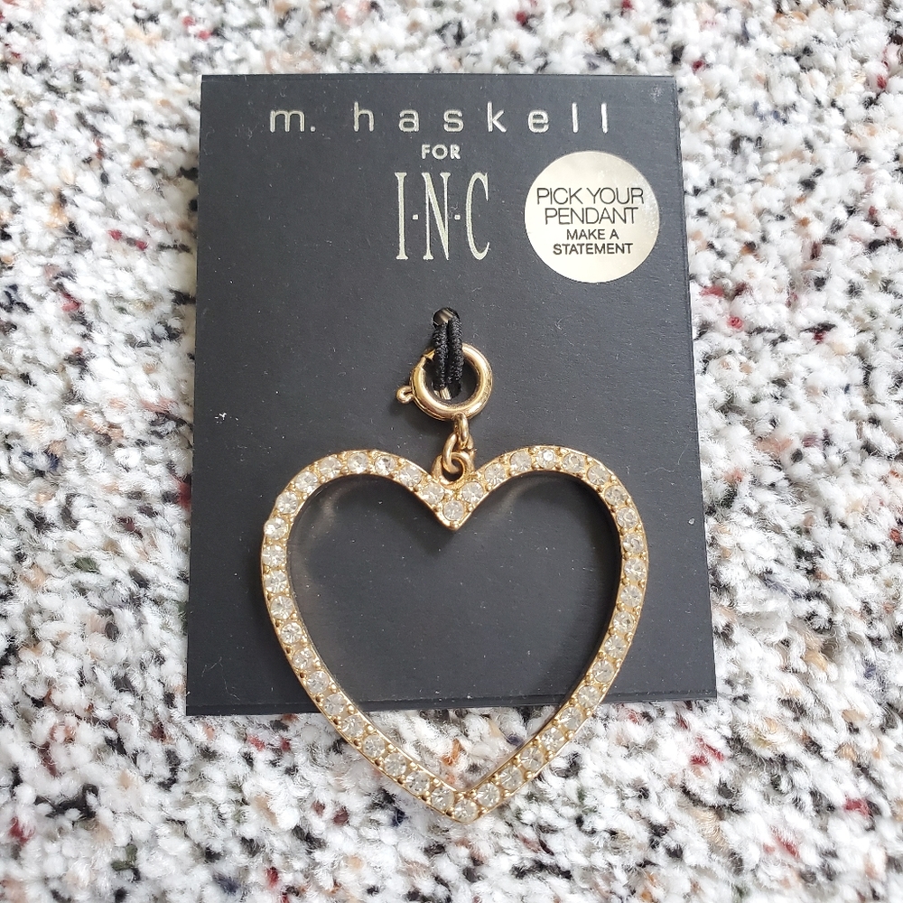 M. Haskell for I.N.C. Heart Pendant Bag Charm